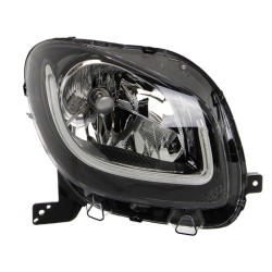 Φανάρι Μπροστινό Δεξί Για Smart Fortwo W453 14+,Forfour W453 14+ DRL Led Tube Μαύρα H4 Valeo