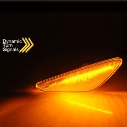 Πλαϊνά Φλας Φτερού Για Bmw X5 E70 07-12 / X6 E71 08-14 / X3 F25 10-14 Led Dynamic Άσπρα 2 Τεμάχια