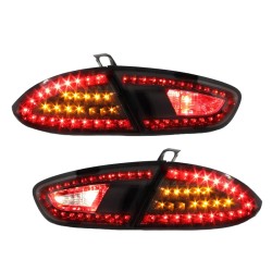 Πισινά Φανάρια Set Για Seat Leon 1P 09-12 Facelift Led Μάυρο Litec Innovation