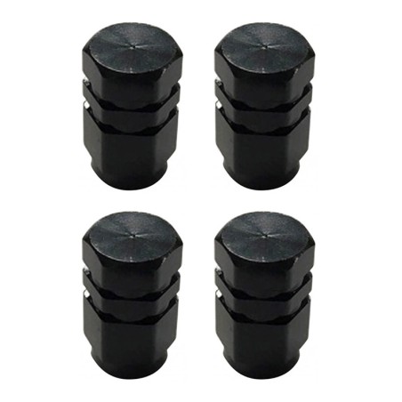 Καπάκια Βαλβίδων Αλουμινίου Μαύρα 4 Τεμάχια JΜ-942B
