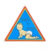 Αυτοκόλλητο Σήμα Αυτοκινήτου ''Baby In Auto'' 16,5cm x 16,5cm Μπλε Με Επικάλυψη Σμάλτου 1 Τεμάχιο