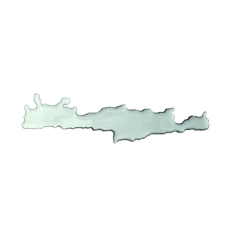Αυτοκόλλητο Αυτοκινήτου ''Κρήτη΄΄ 20cm x 4.5cm Ασημί Με Επικάλυψη Σμάλτου 1 Τεμάχιο