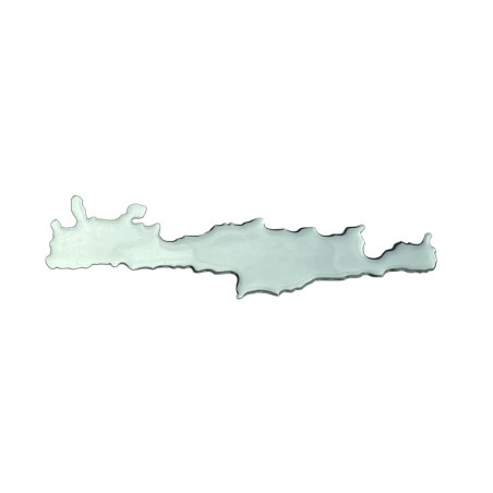 Αυτοκόλλητο Αυτοκινήτου ''Κρήτη΄΄ 20cm x 4.5cm Ασημί Με Επικάλυψη Σμάλτου 1 Τεμάχιο