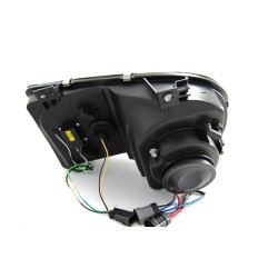 Φανάρια εμπρός με led για Chrysler 300C (2004-2008) - μαύρα , με λάμπες (Η1) - σετ 2τμχ.