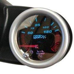 Όργανο Θερμοκρασίας Λαδιού Racesport "Phantom Look" Φιμέ 52mm Με 7 Χρώματα