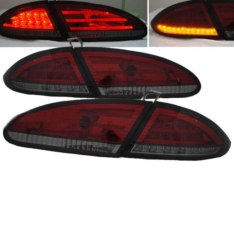 Πισινά Φανάρια Set Για Seat Leon 1P 05-09 Led Κόκκινο/Φιμέ Sonar
