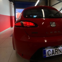 Πισινά Φανάρια Set Για Seat Leon 1P 05-09 Led Κόκκινο/Φιμέ Sonar