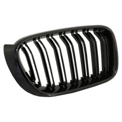 Καρδιές Μάσκας Για Bmw X3 F25 LCI 14-17 / X4 F26 14-17 M4 Look Με Διπλή Γρίλια Μαύρο Γυαλιστερό Με 7 Γρίλιες 2 Τεμάχια