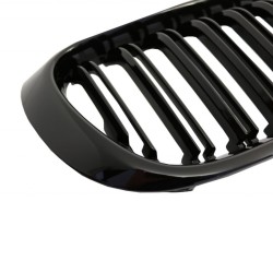 Καρδιές Μάσκας Για Bmw X3 F25 LCI 14-17 / X4 F26 14-17 M4 Look Με Διπλή Γρίλια Μαύρο Γυαλιστερό Με 7 Γρίλιες 2 Τεμάχια
