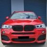 Καρδιές Μάσκας Για Bmw X3 F25 LCI 14-17 / X4 F26 14-17 M4 Look Με Διπλή Γρίλια Μαύρο Γυαλιστερό Με 7 Γρίλιες 2 Τεμάχια