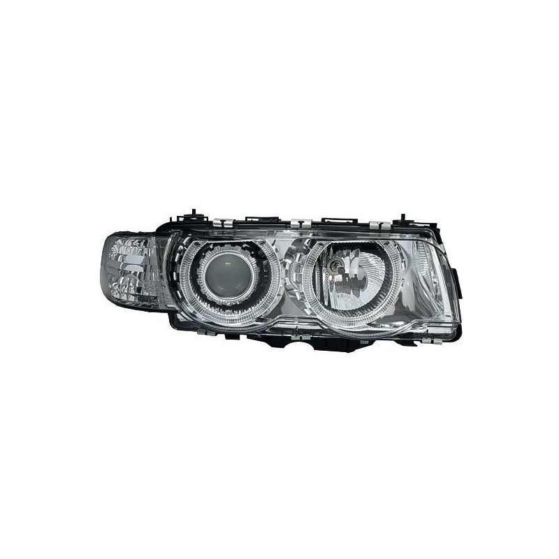 Φανάρια εμπρός angel eyes BMW E38 (1998-2001) - chrome , χωρίς λάμπες (Η7) - σετ 2τμχ.