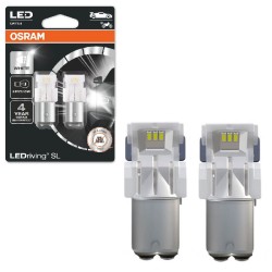 Λάμπες Led P21/5W Διπολικές BAY15D 12volt 1.7 watt Λευκές  White 7528DWP-02B 2 Τεμάχια