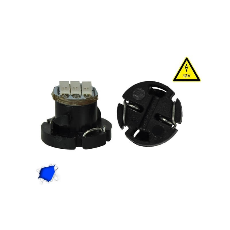 Λάμπα Led Με Βάση T4.2 3 Led 12V 0.9w Μπλε 1 Τεμάχιο