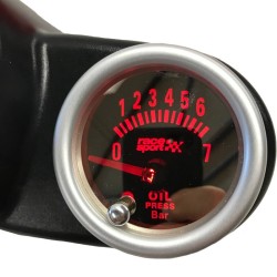 'Οργανο Πίεσης Λαδιού Racesport Mirror Look Φιμέ 52mm Με 7 Χρώματα