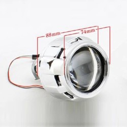 Προτζέκτορες Φαναριών Bi-Xenon Για Retrofit 2.5" H1 Με Καπάκια Χρώμιο 2 Τεμάχια