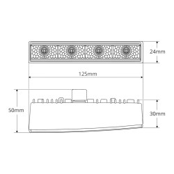 DRL Set Φώτα Ημέρας Universal DRL 540 Pro 12-24 Volt 6 Watt 125 x 24 x 47mm 2 Τεμάχια
