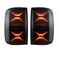 Πισινά Φανάρια Set Για VW Amarok 10-21 Full Led Bar Dynamic Φλας Μαύρο / Φιμέ VLand