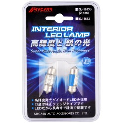 ΛΑΜΠΕΣ LED FESTOON 12V ΜΠΛΕ - 2 ΤΕΜ 10x31mm
