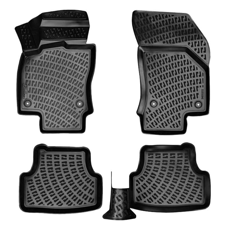 Πατάκια Σκαφάκια 3D Από Λάστιχο TPE Για VW Polo ΑW 17+ / Audi A1 18+ / Seat Ibiza KJ 17+  / Arona KJ7 17+ / Skoda Fabia 21+ Rizl